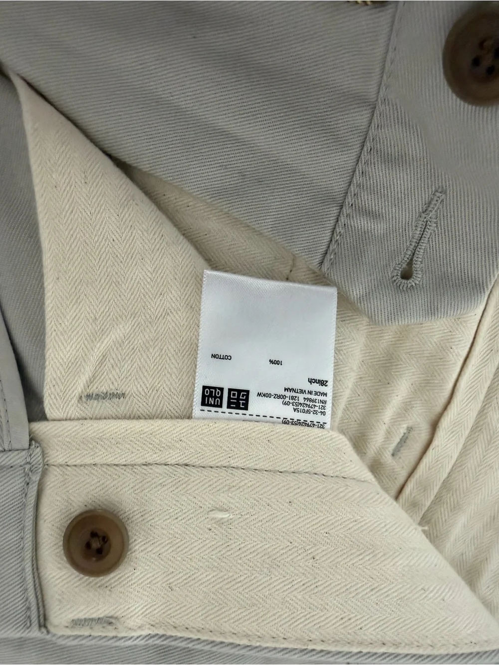 Uniqlo Men's Straight-Leg Chinos in Light Beige
